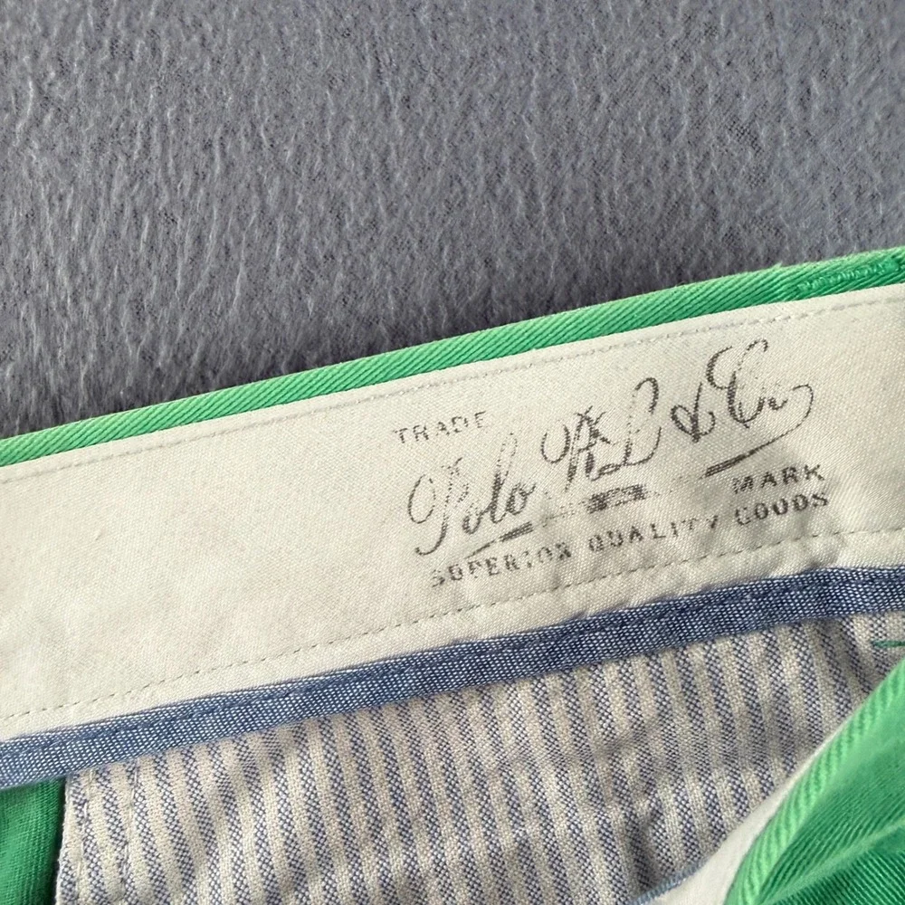 Polo Ralph Lauren Pants Men's 32x30 Green Classic Fit Chino Trousers Preppy
